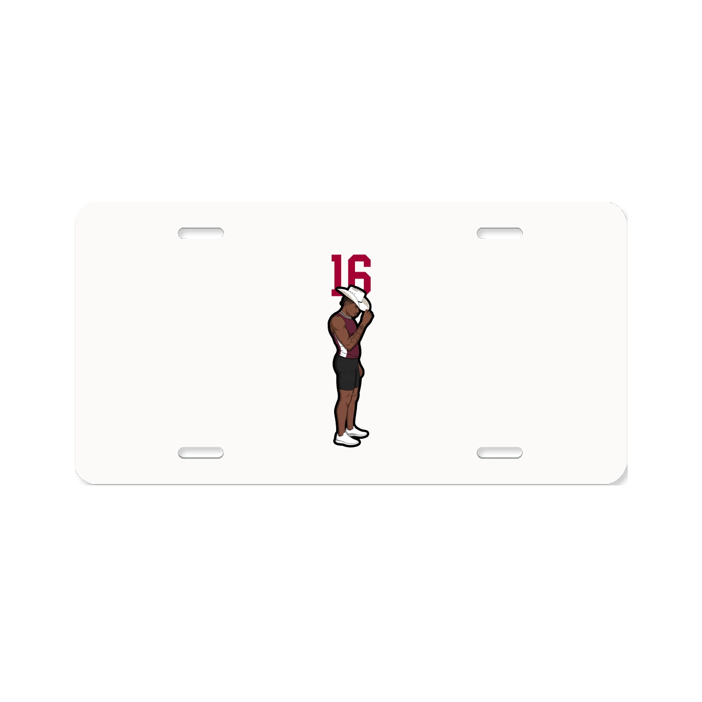 License Plate — Number Top in Classic