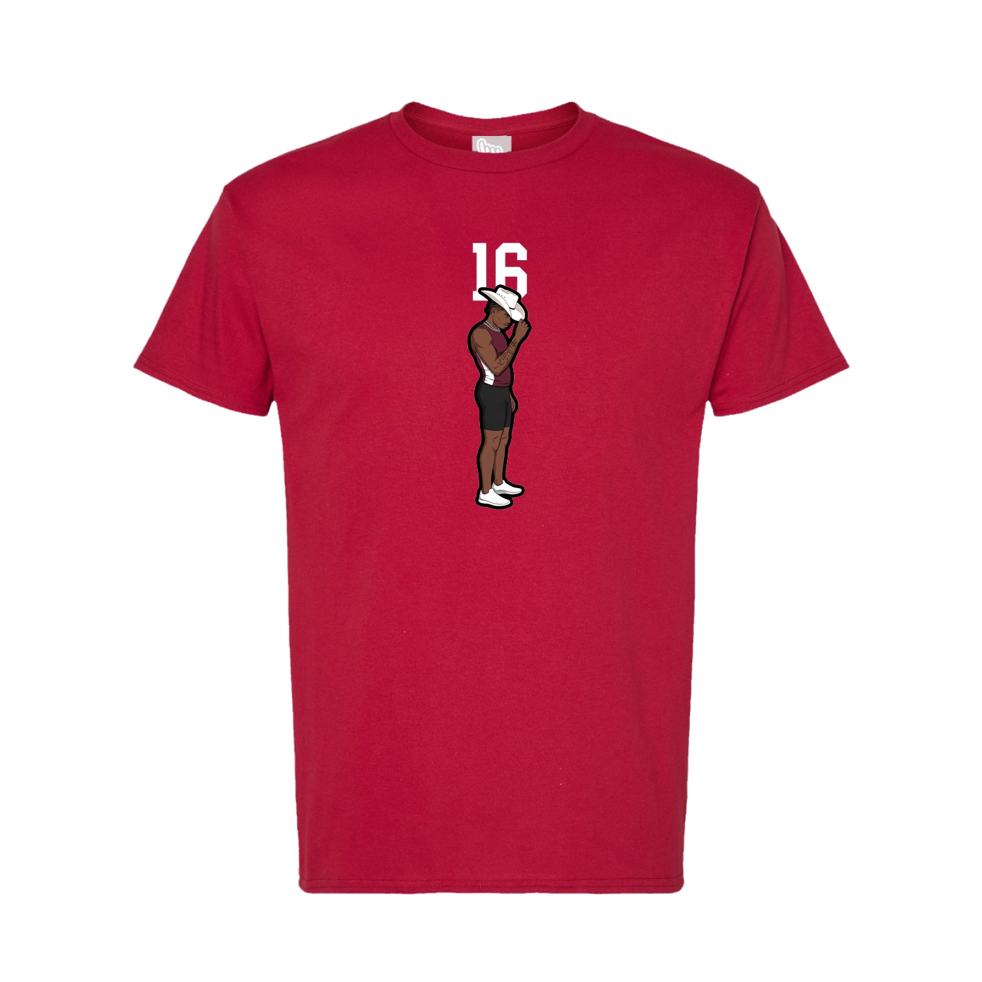 Tee — Number Top in Crimson