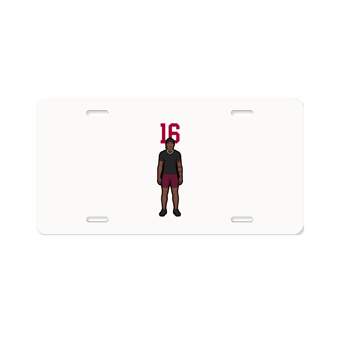 License Plate — Number Top in Classic