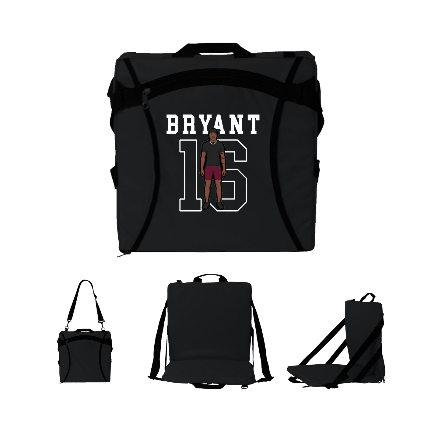 Folding Stadium Seat — Shirsey in Black