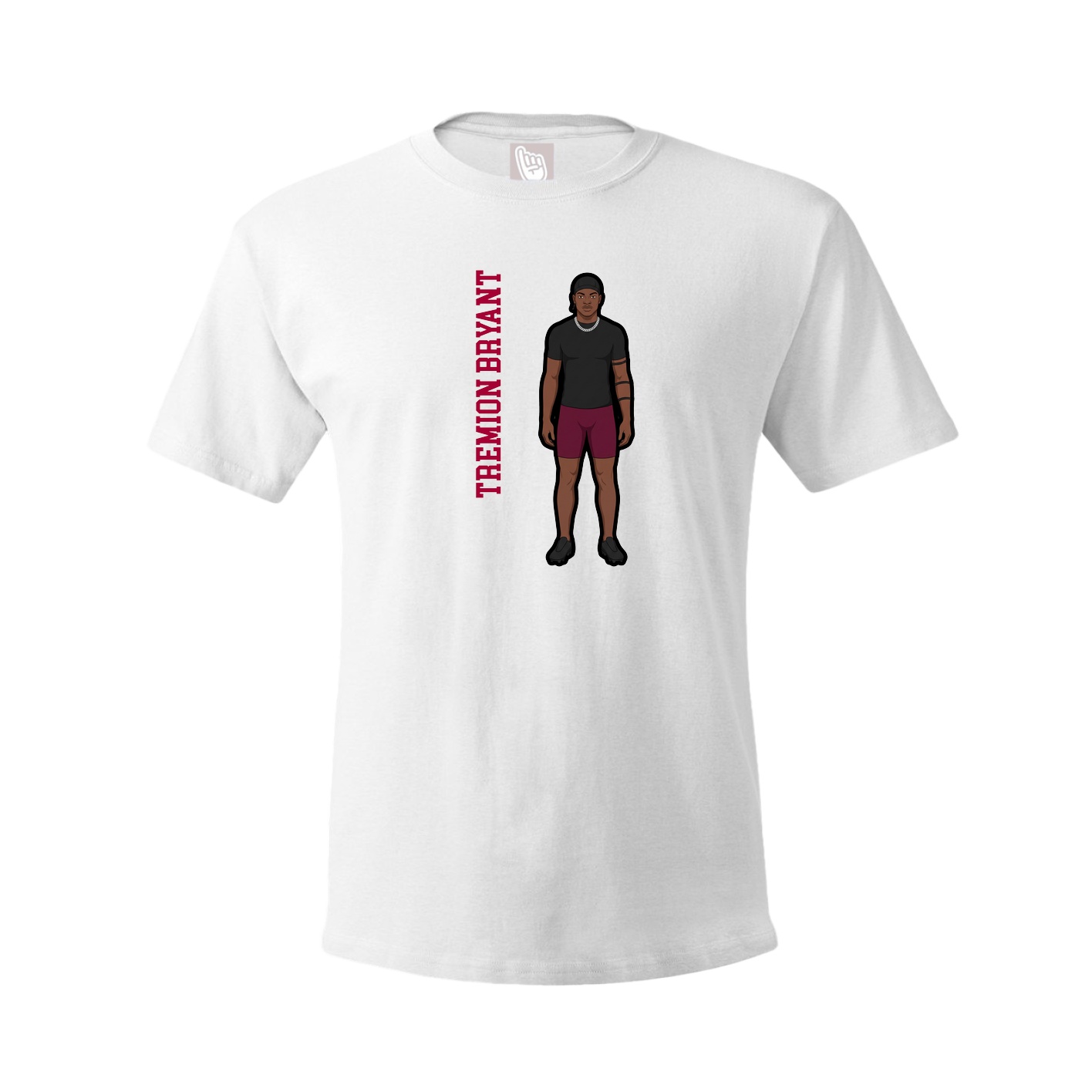 Youth Tee — Name Vertical in White