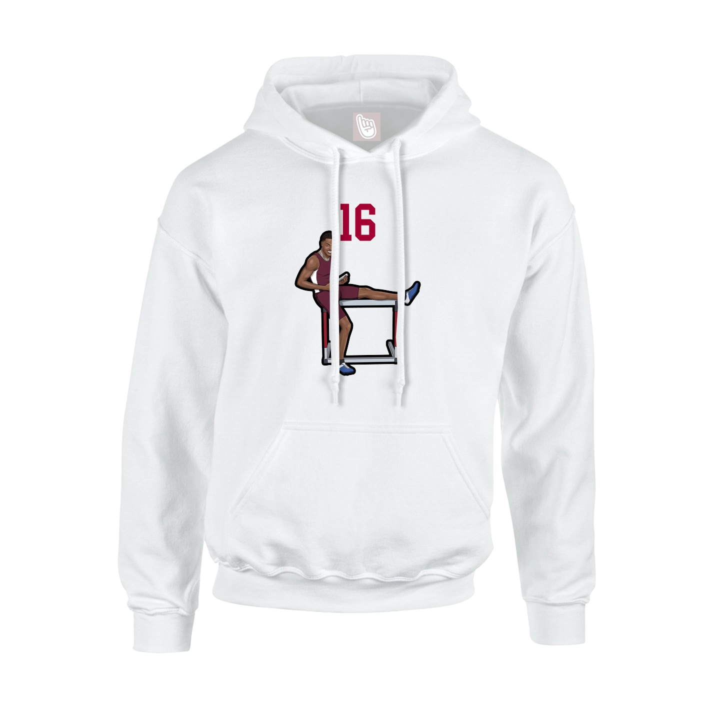 Hoodie — Number Top in White