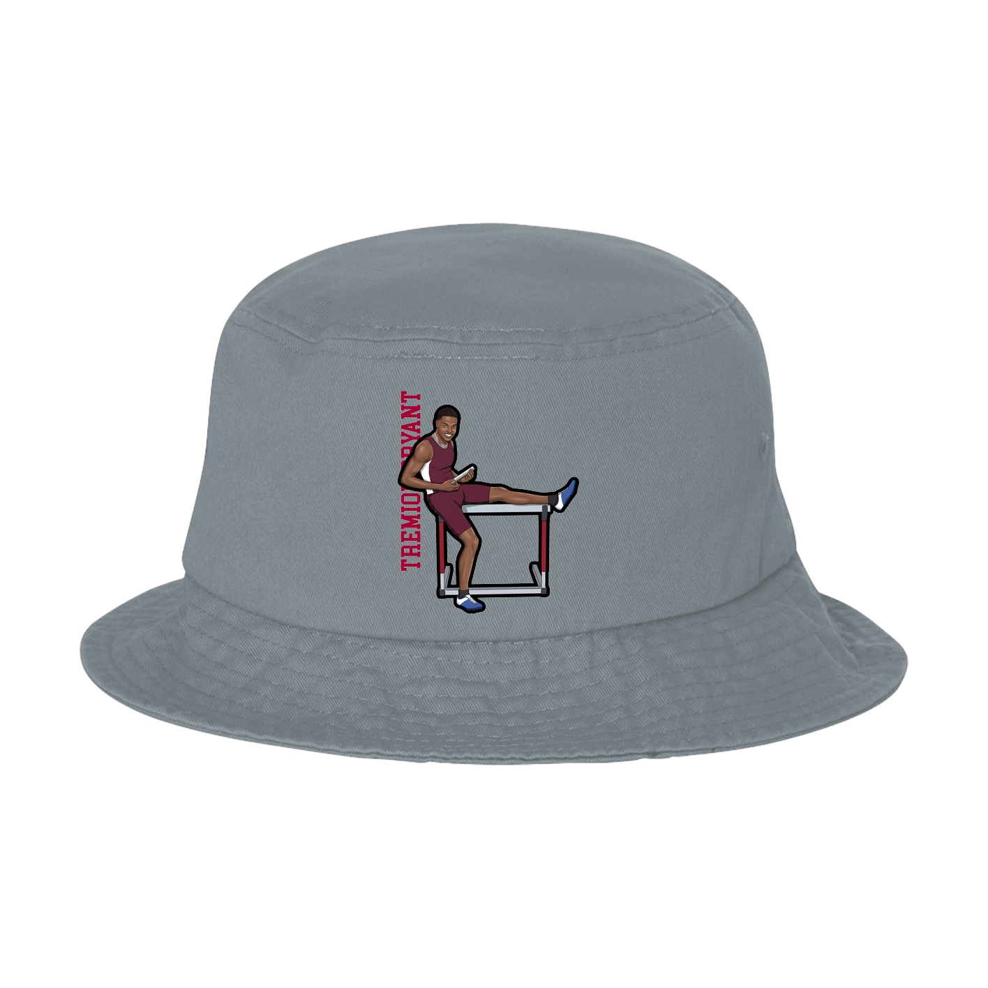 Bucket Cap — Name Vertical in Grey