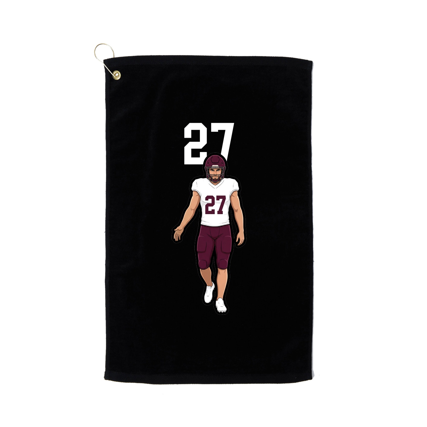 Golf Towel — Number Top in Black