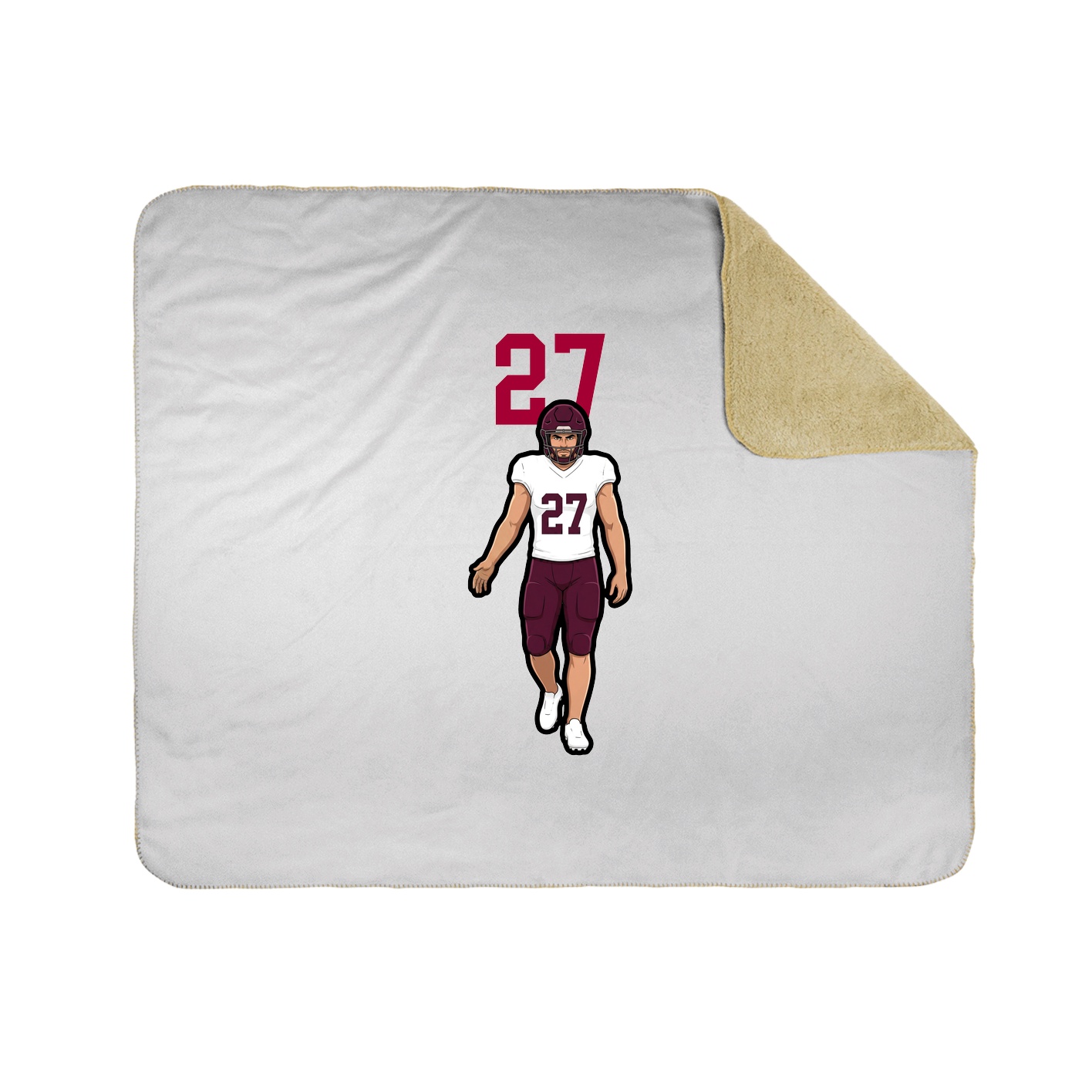 Throw Blanket — Number Top in White