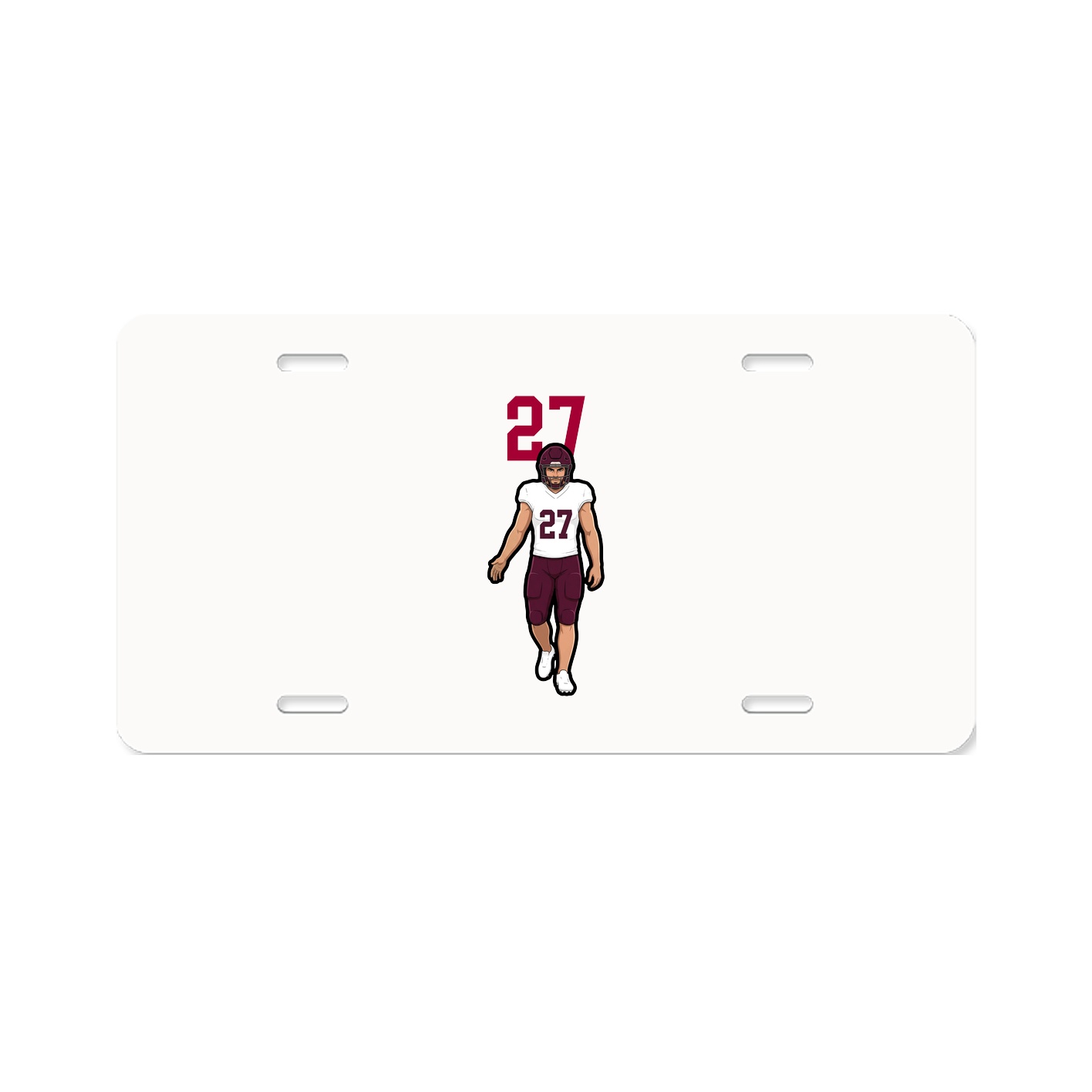 License Plate — Number Top in Classic