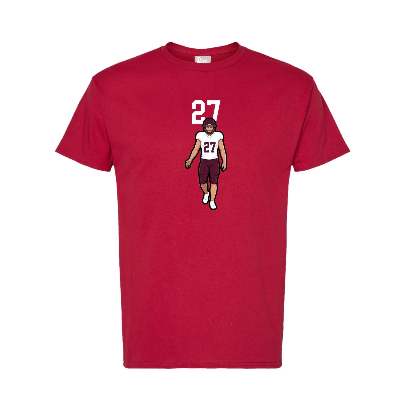Tee — Number Top in Crimson