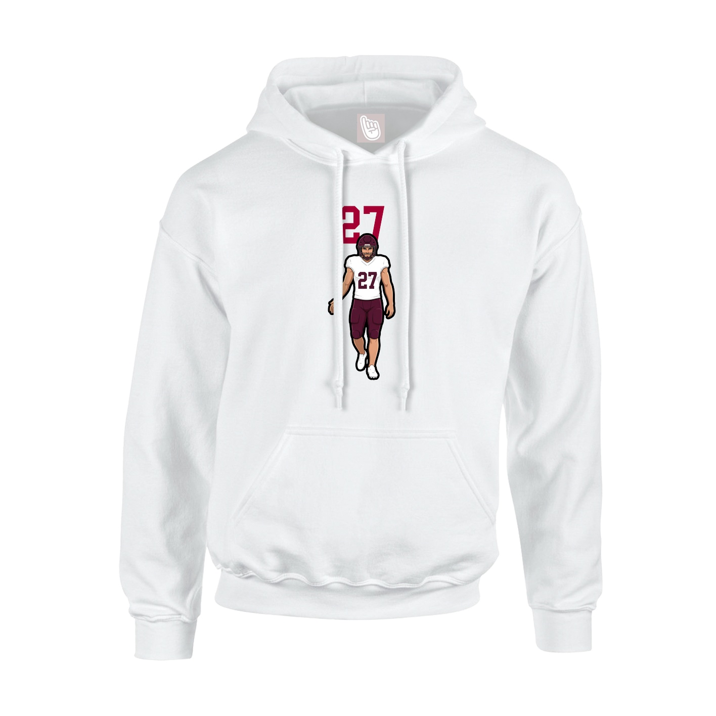 Hoodie — Number Top in White