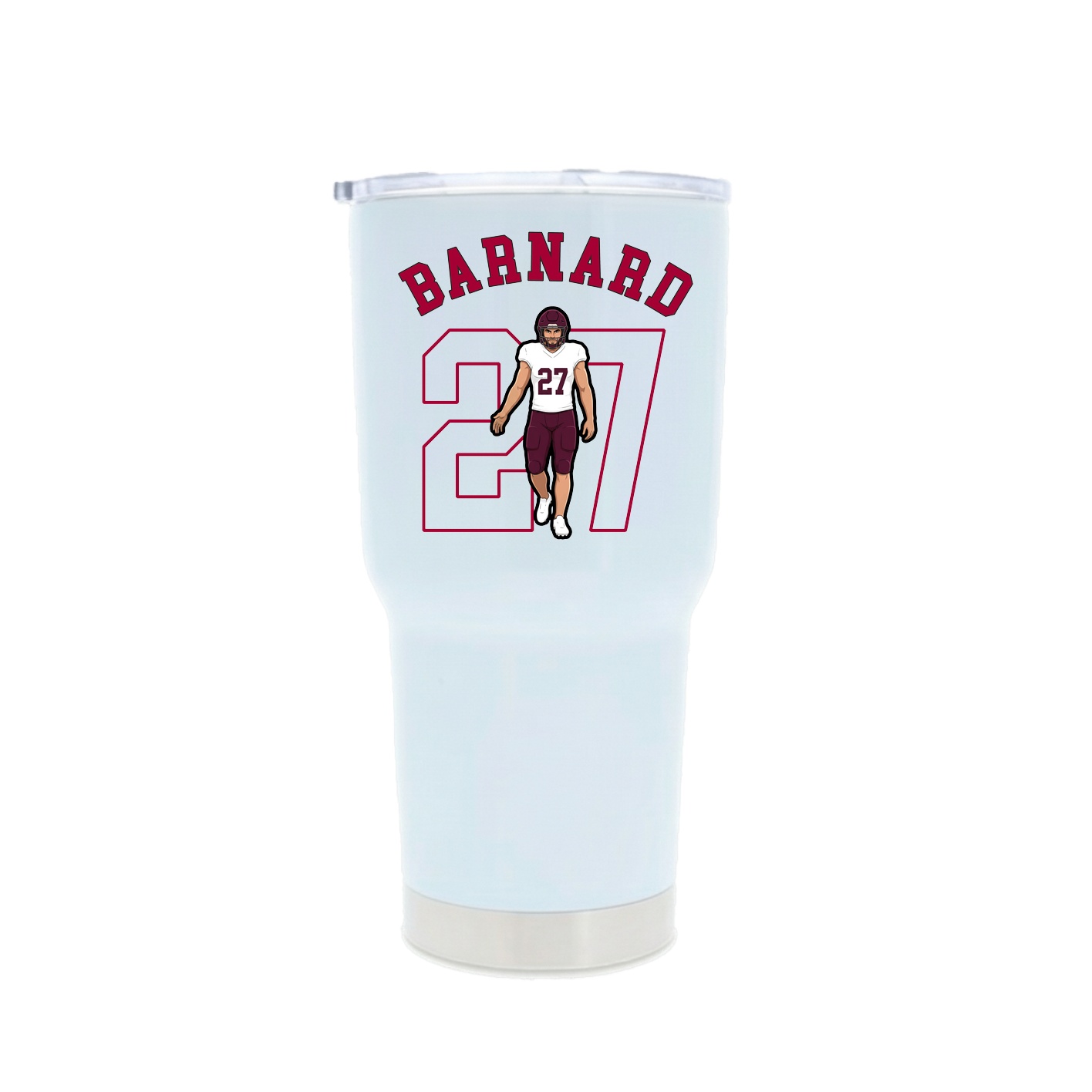 30oz Stainless Steel Tumbler — Shirsey Arch in White