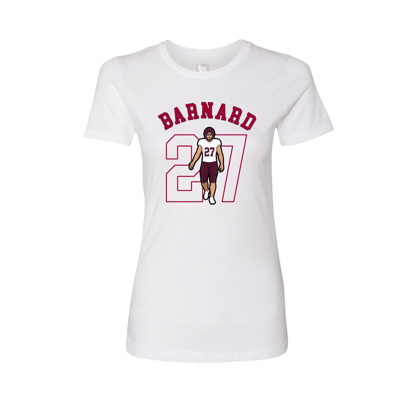 Fitted Women's Tee — Shirsey Arch in White