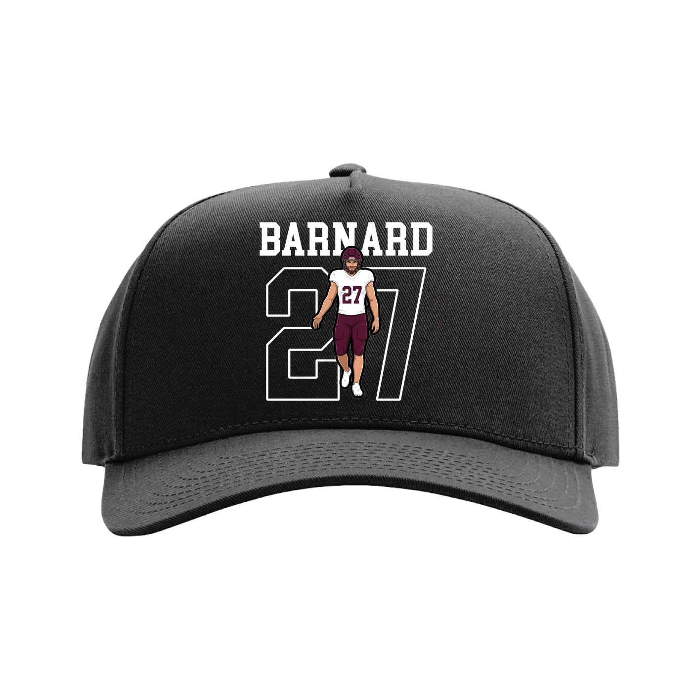 Full Fabric Five-Panel Champ Cap — Shirsey in Black