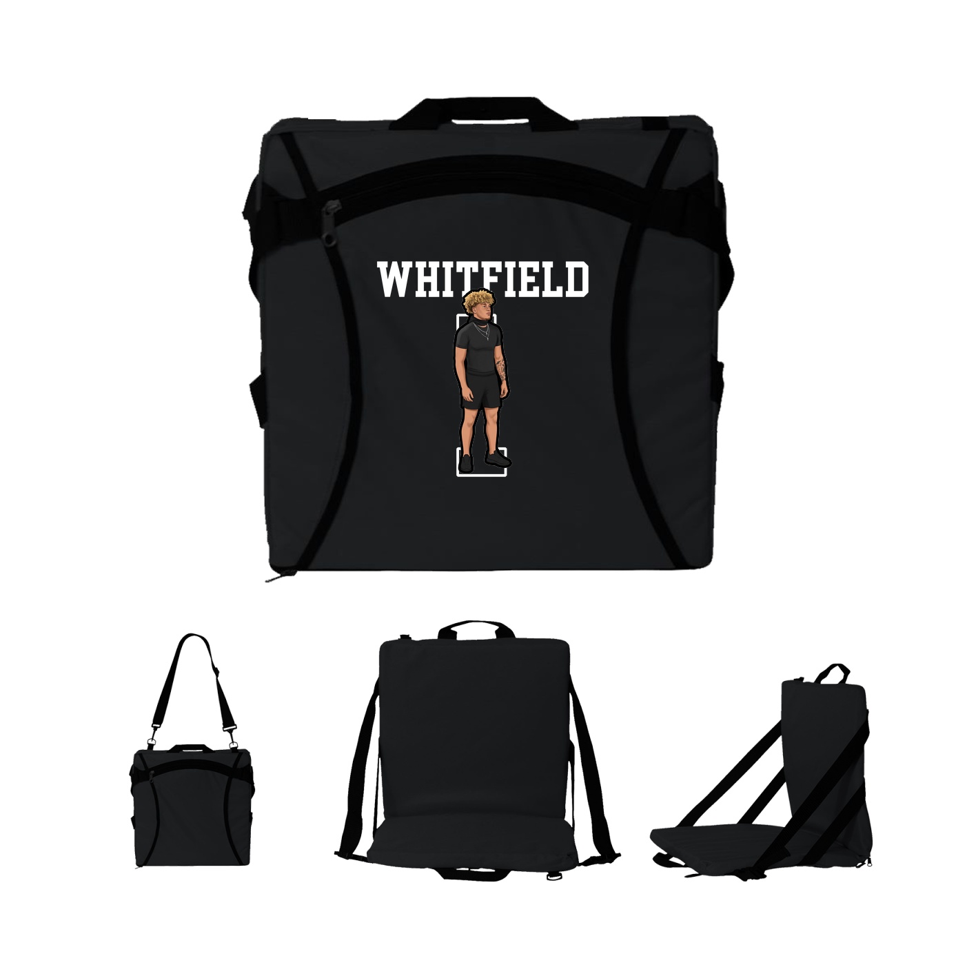 Folding Stadium Seat — Shirsey in Black