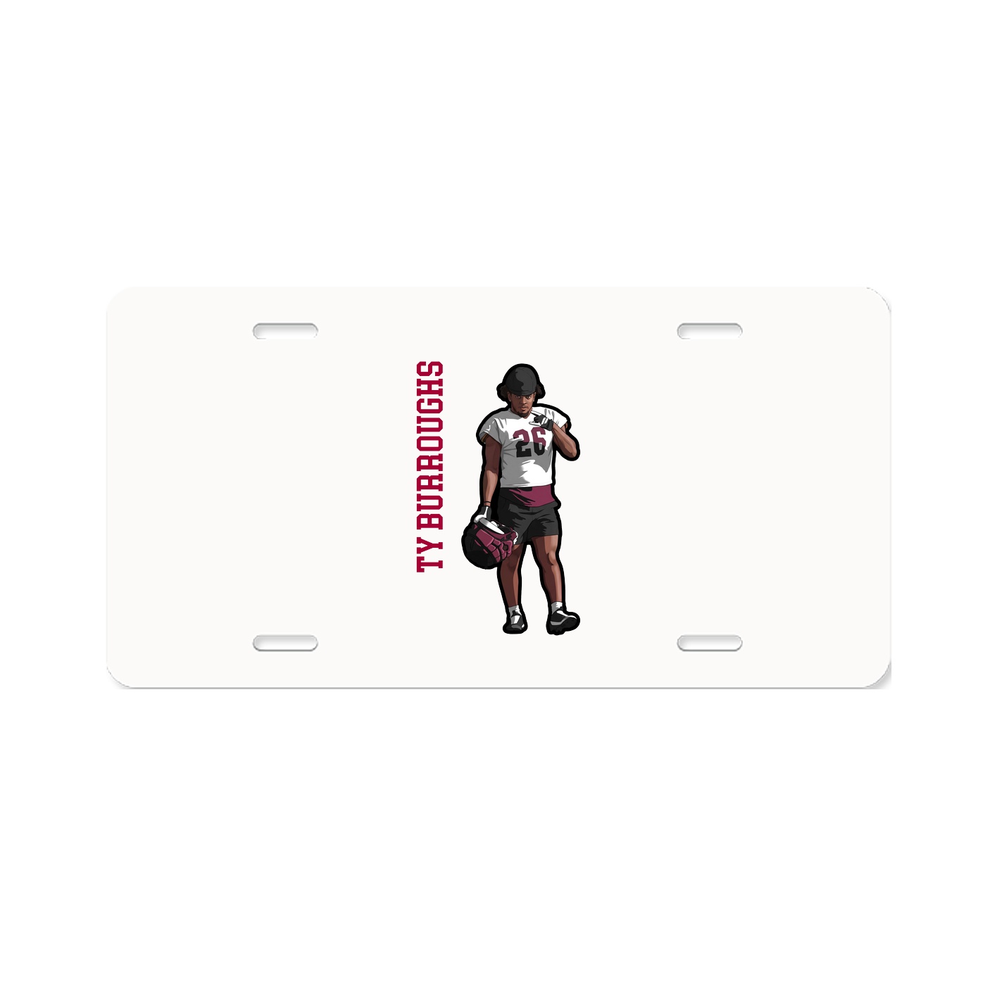 License Plate — Name Vertical in Classic