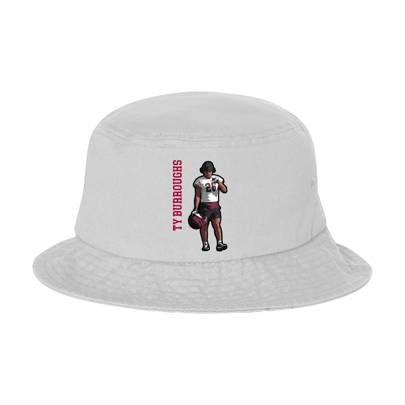 Bucket Cap — Name Vertical in White