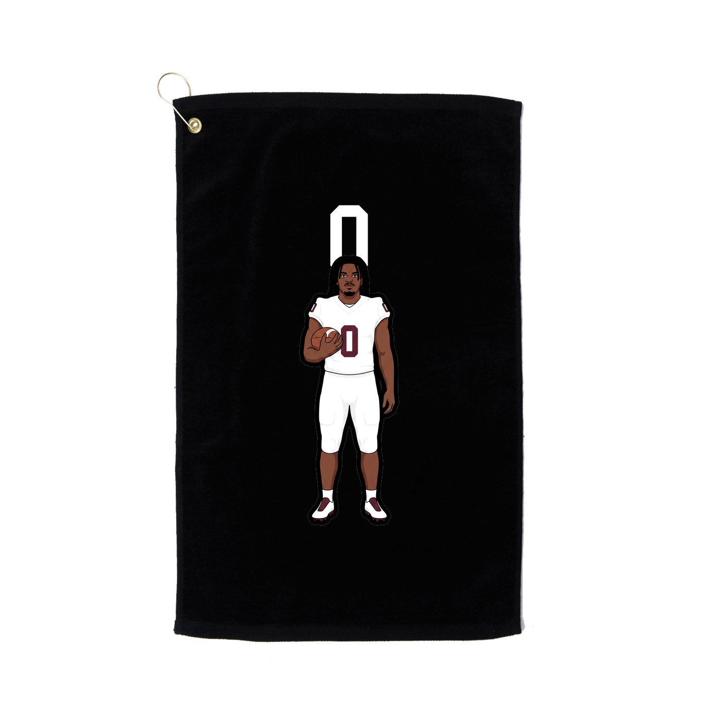 Golf Towel — Number Top in Black
