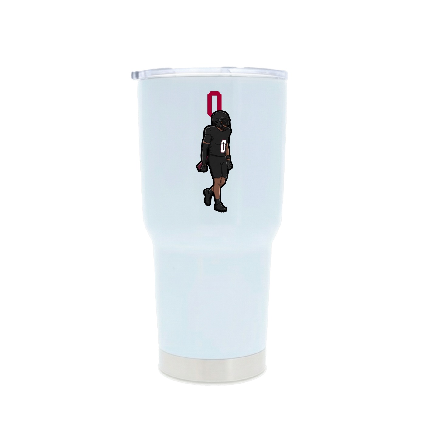 30oz Stainless Steel Tumbler — Number Top in White
