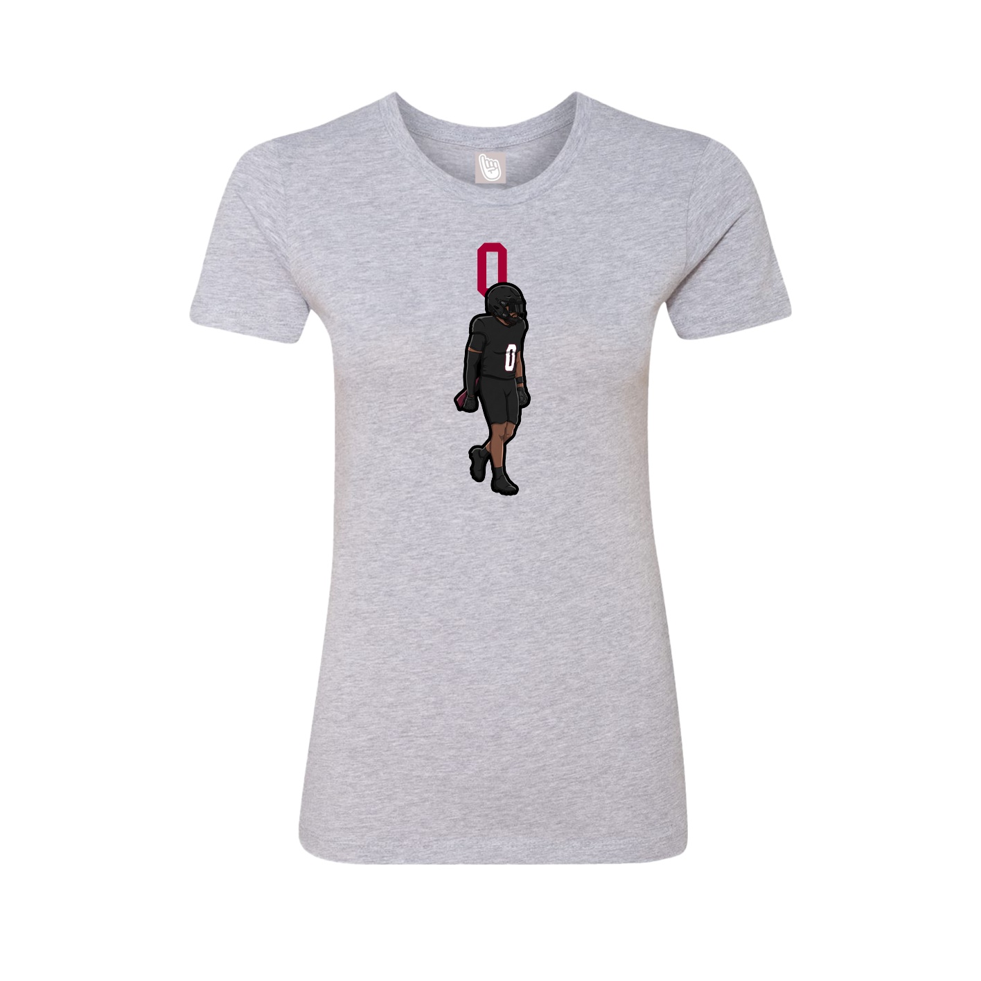 Womens Tee — Number Top in Grey