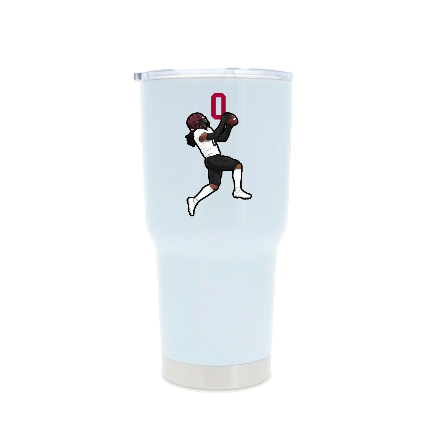 30oz Stainless Steel Tumbler — Number Top in White