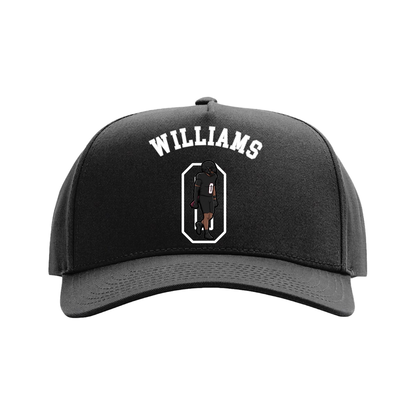 Full Fabric Five-Panel Champ Cap — Shirsey Arch in Black