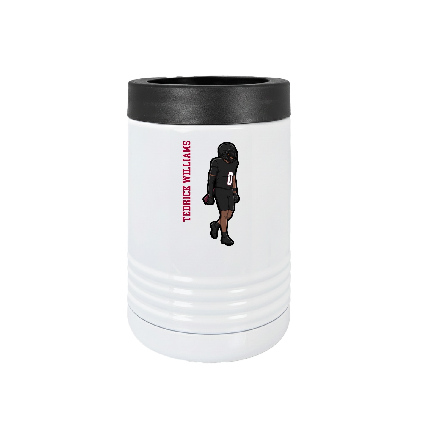 Beverage Holder — Name Vertical in White