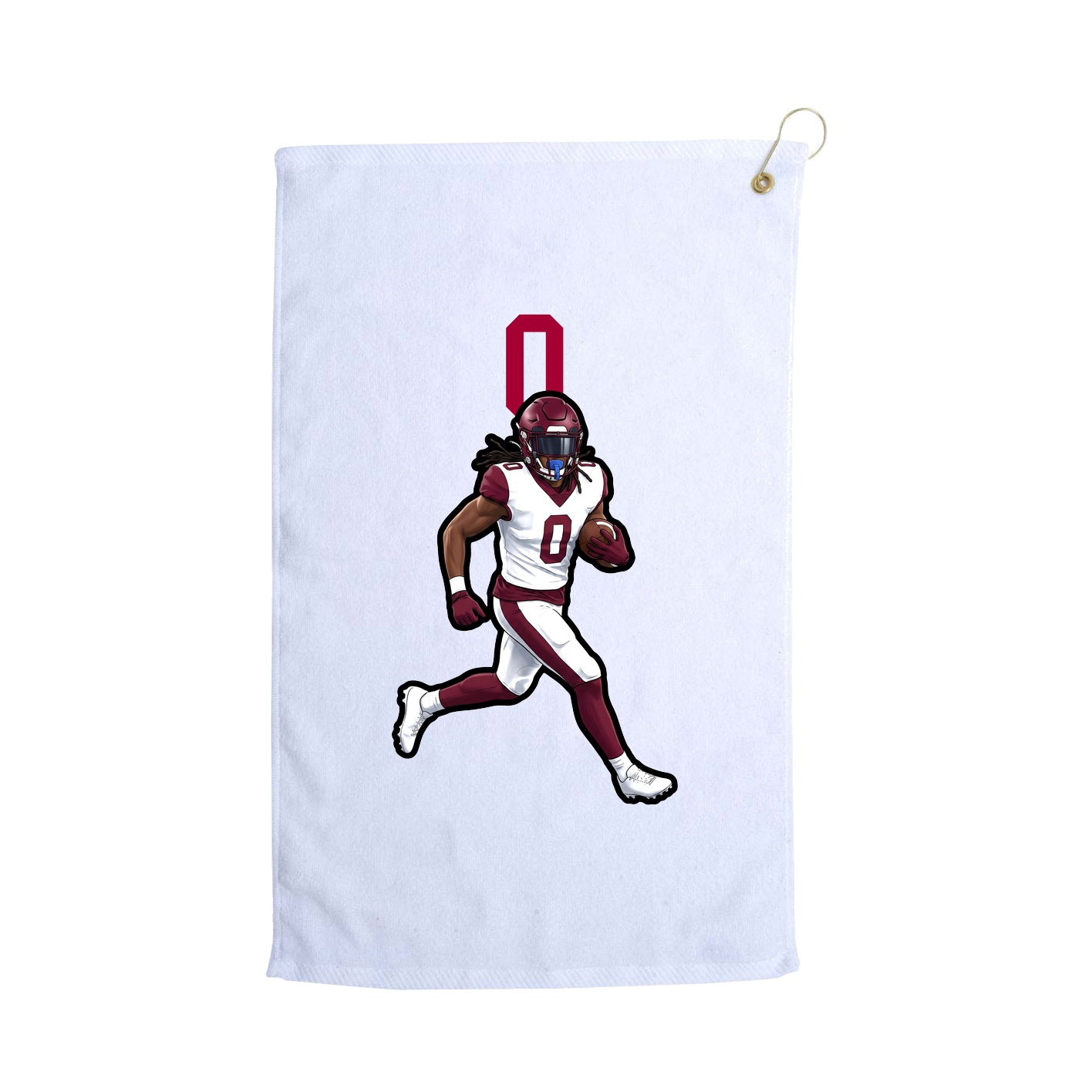Golf Towel — Number Top in White