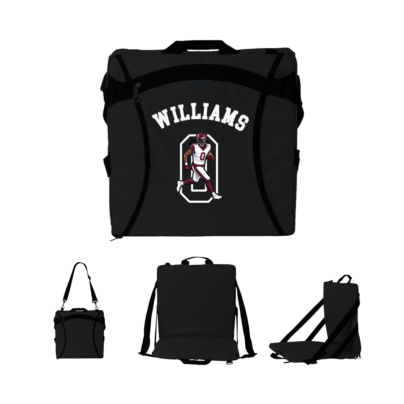 Folding Stadium Seat — Shirsey Arch in Black