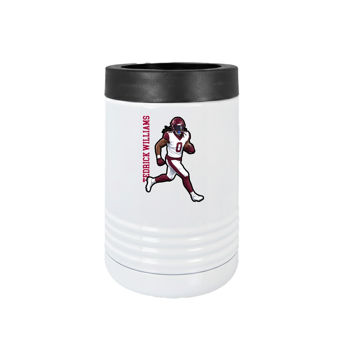 Beverage Holder — Name Vertical in White
