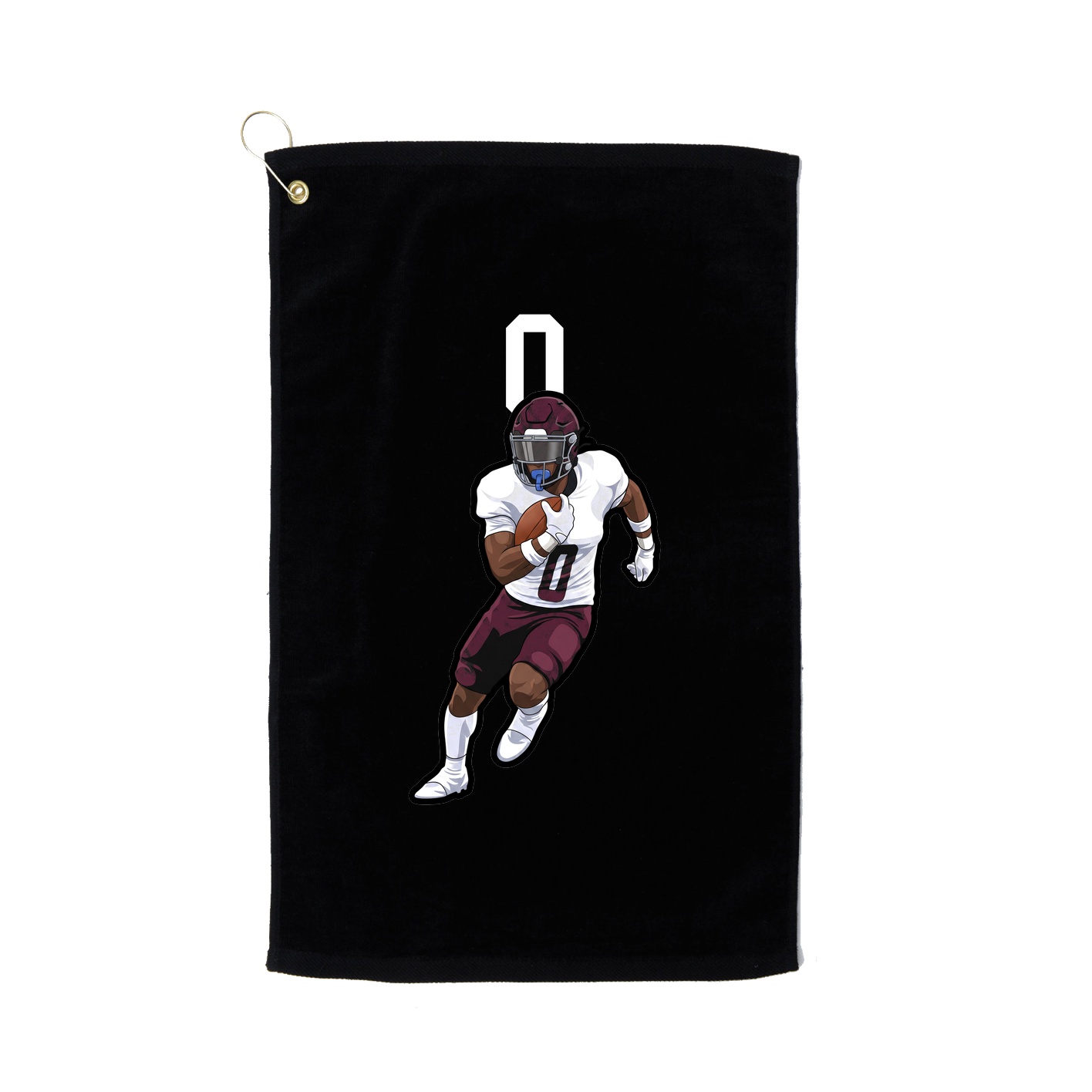 Golf Towel — Number Top in Black
