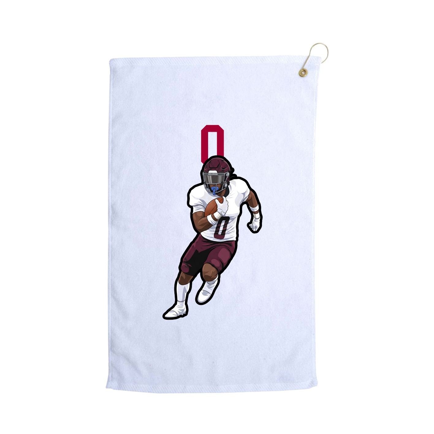 Golf Towel — Number Top in White
