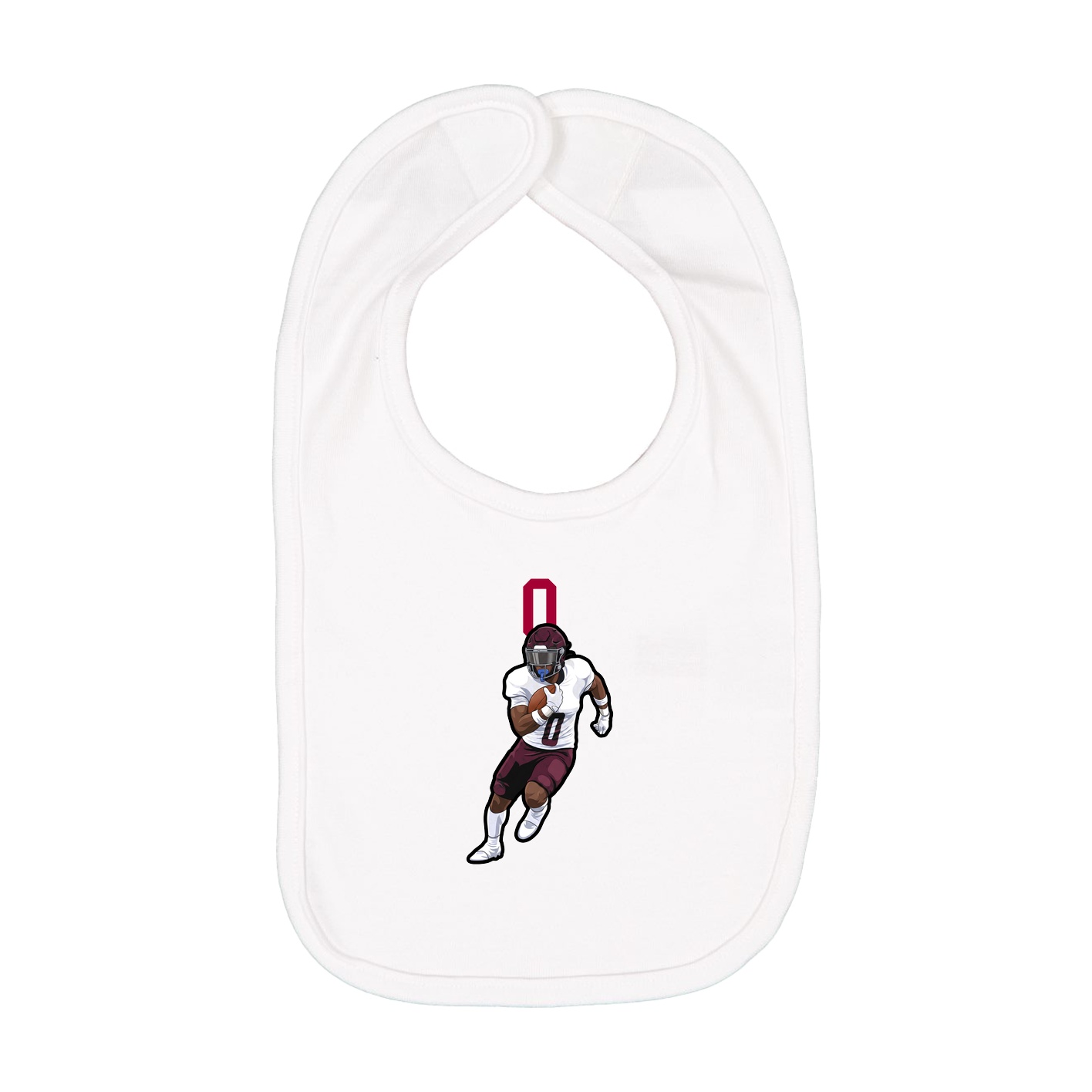 Infant Bib — Number Top in White