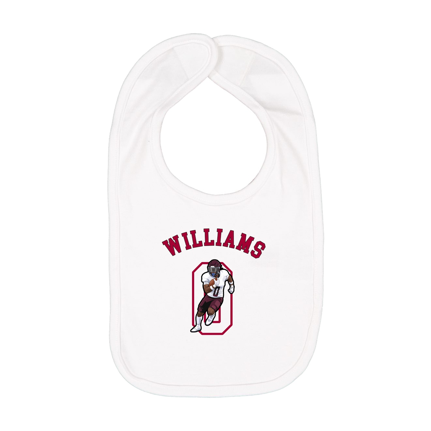 Infant Bib — Shirsey Arch in White