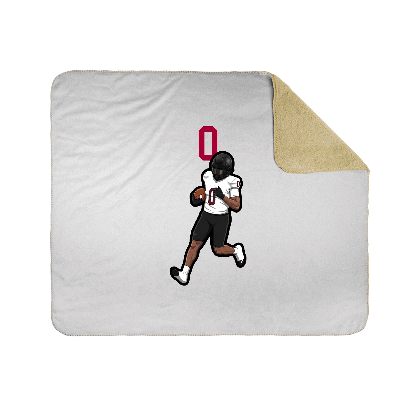 Throw Blanket — Number Top in White