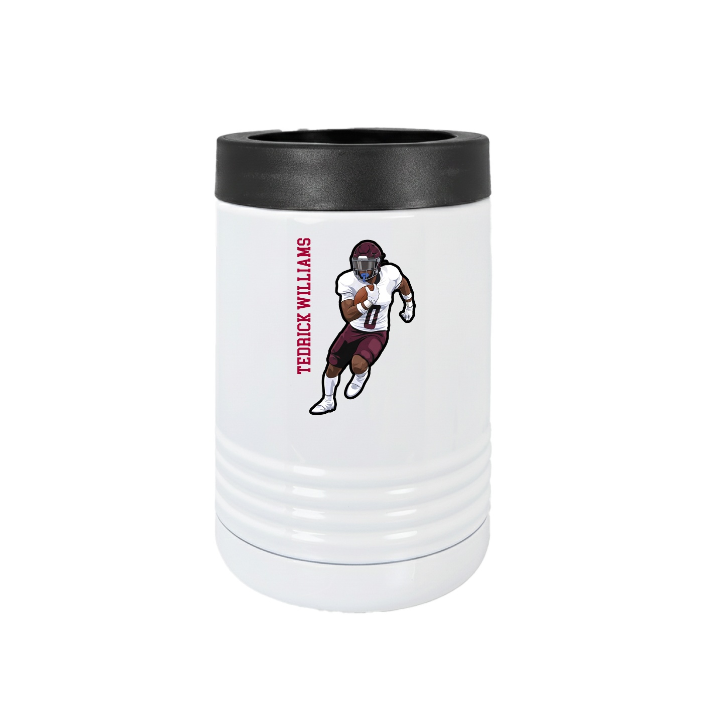 Beverage Holder — Name Vertical in White
