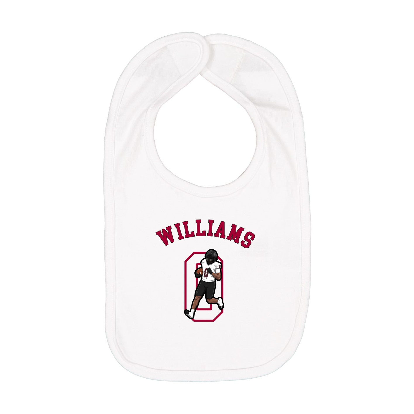 Infant Bib — Shirsey Arch in White