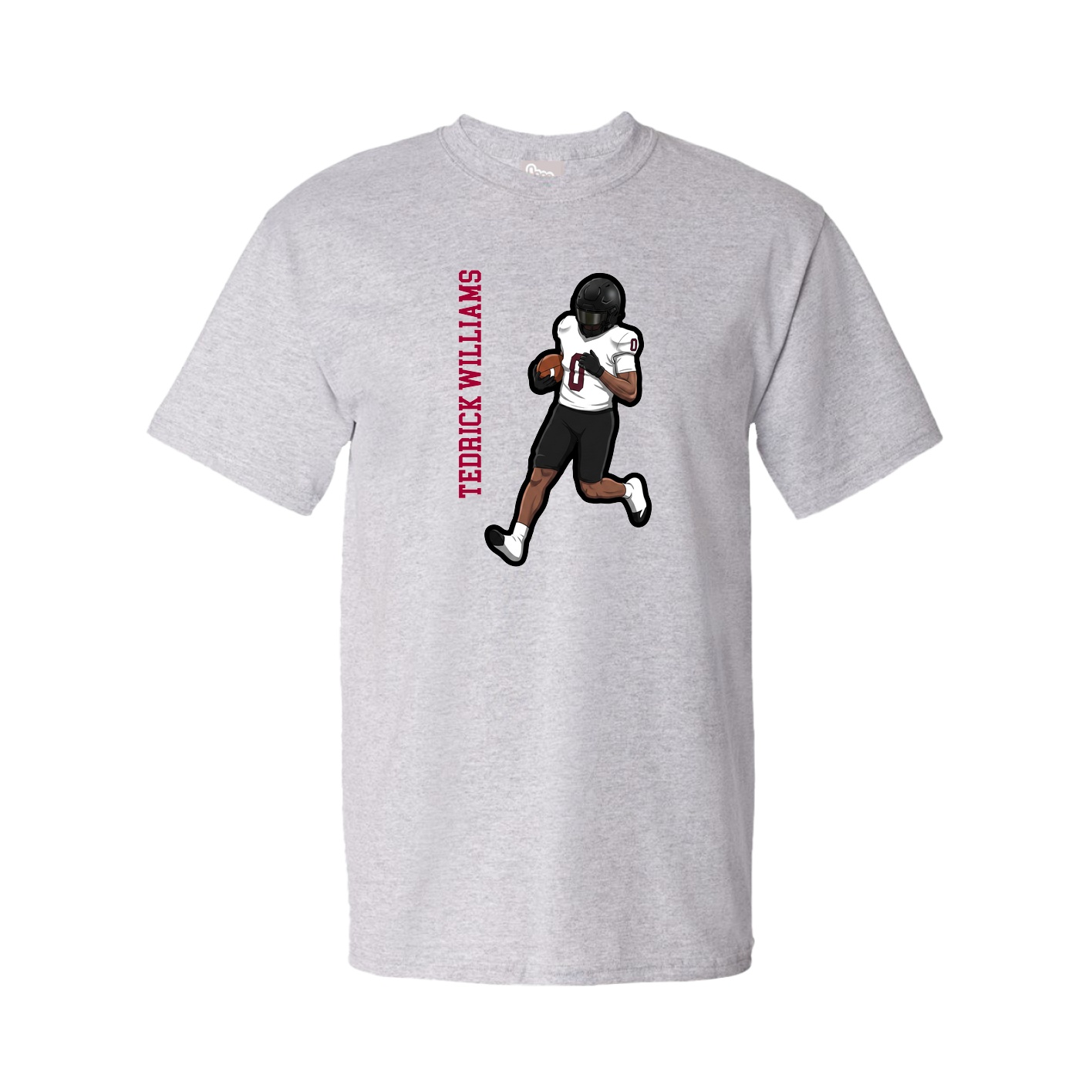 Youth Tee — Name Vertical in Grey