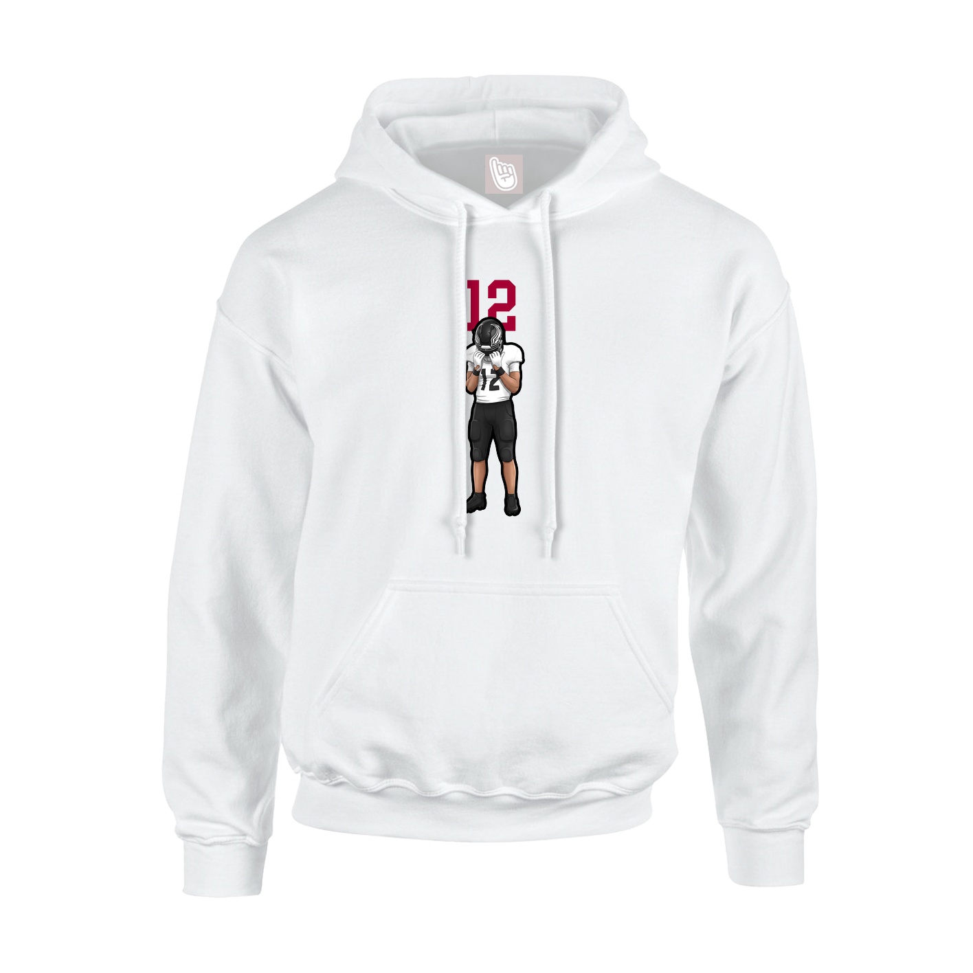 Hoodie — Number Top in White