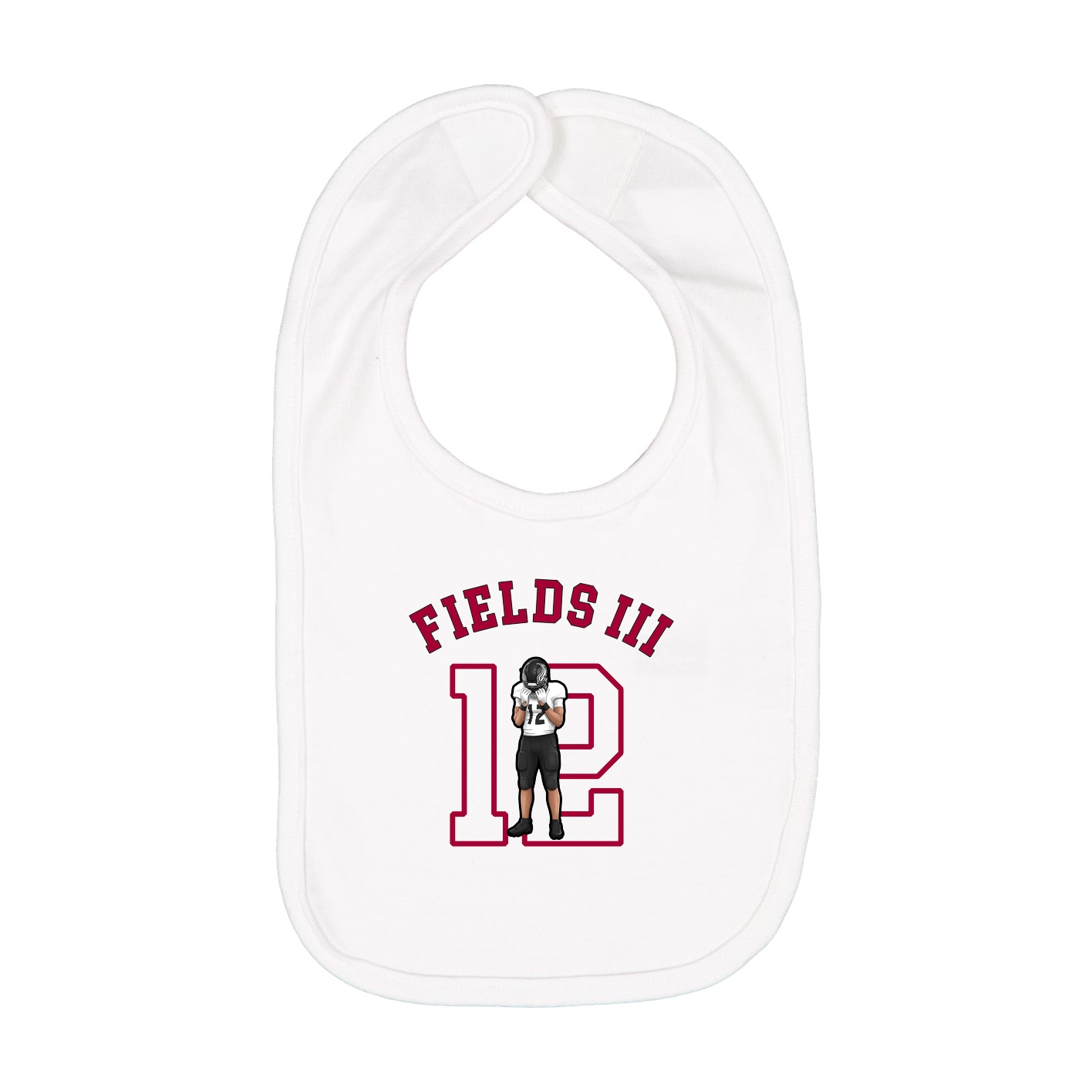 Infant Bib — Shirsey Arch in White