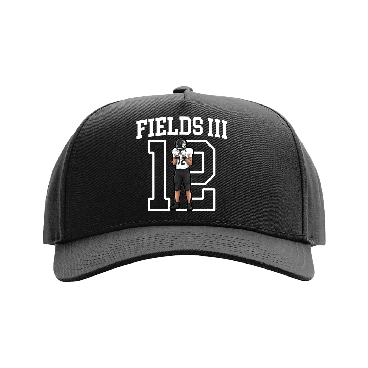 Full Fabric Five-Panel Champ Cap — Shirsey in Black