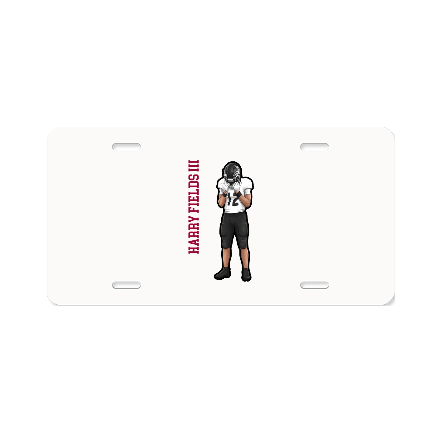 License Plate — Name Vertical in Classic