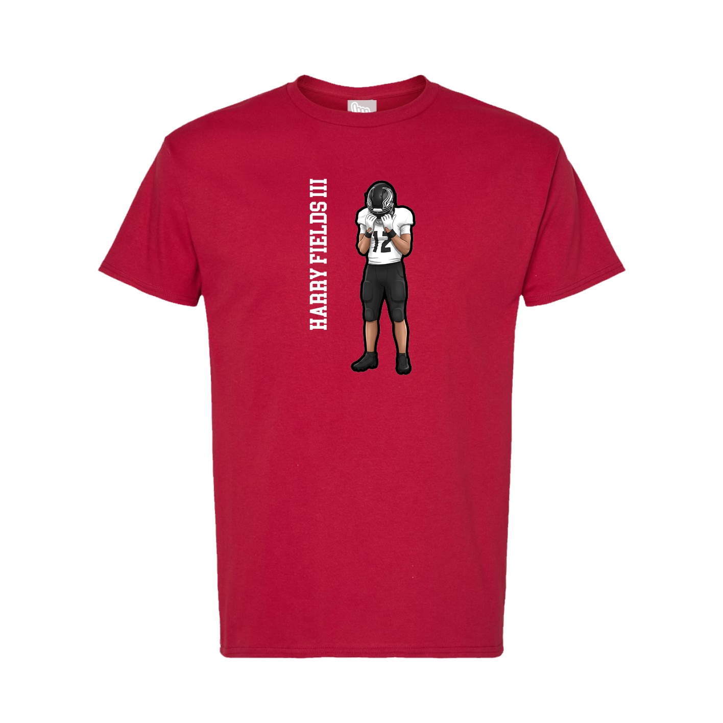 Tee — Name Vertical in Crimson