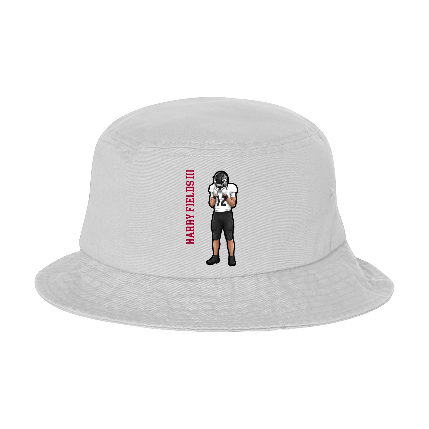 Bucket Cap — Name Vertical in White