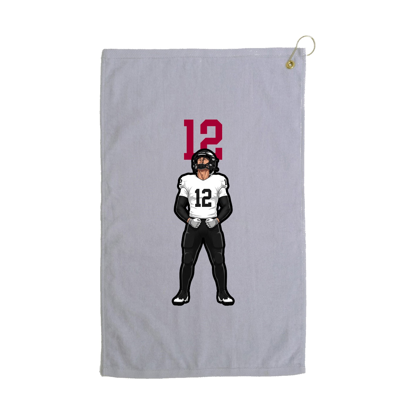 Golf Towel — Number Top in Grey