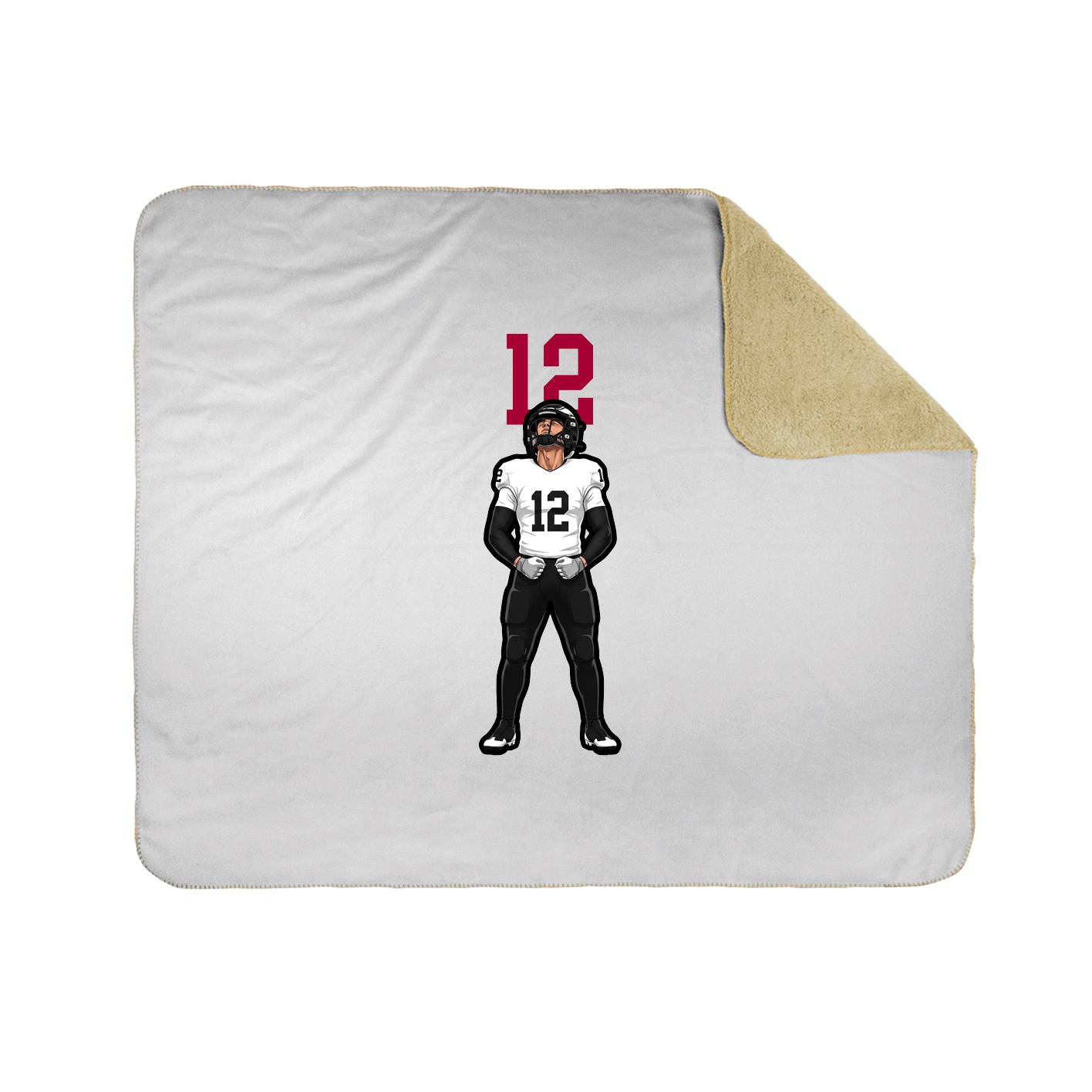 Throw Blanket — Number Top in White