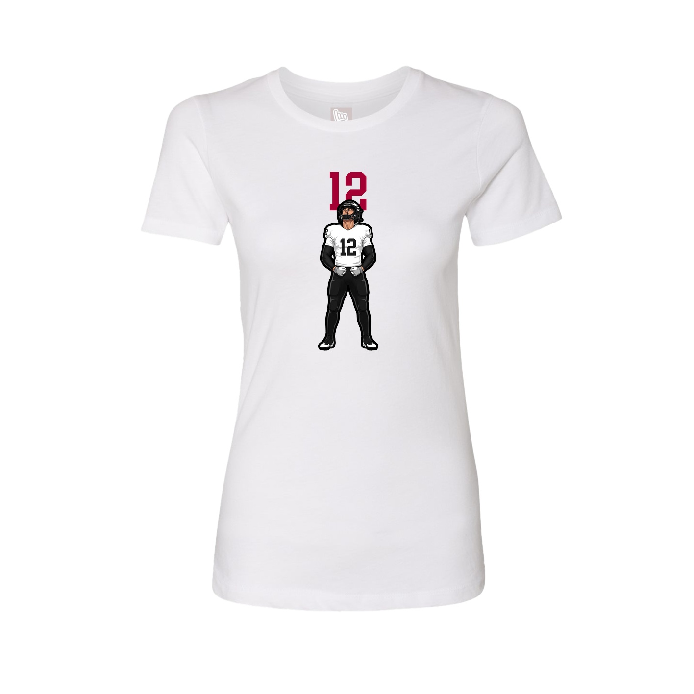 Fitted Women's Tee — Number Top in White