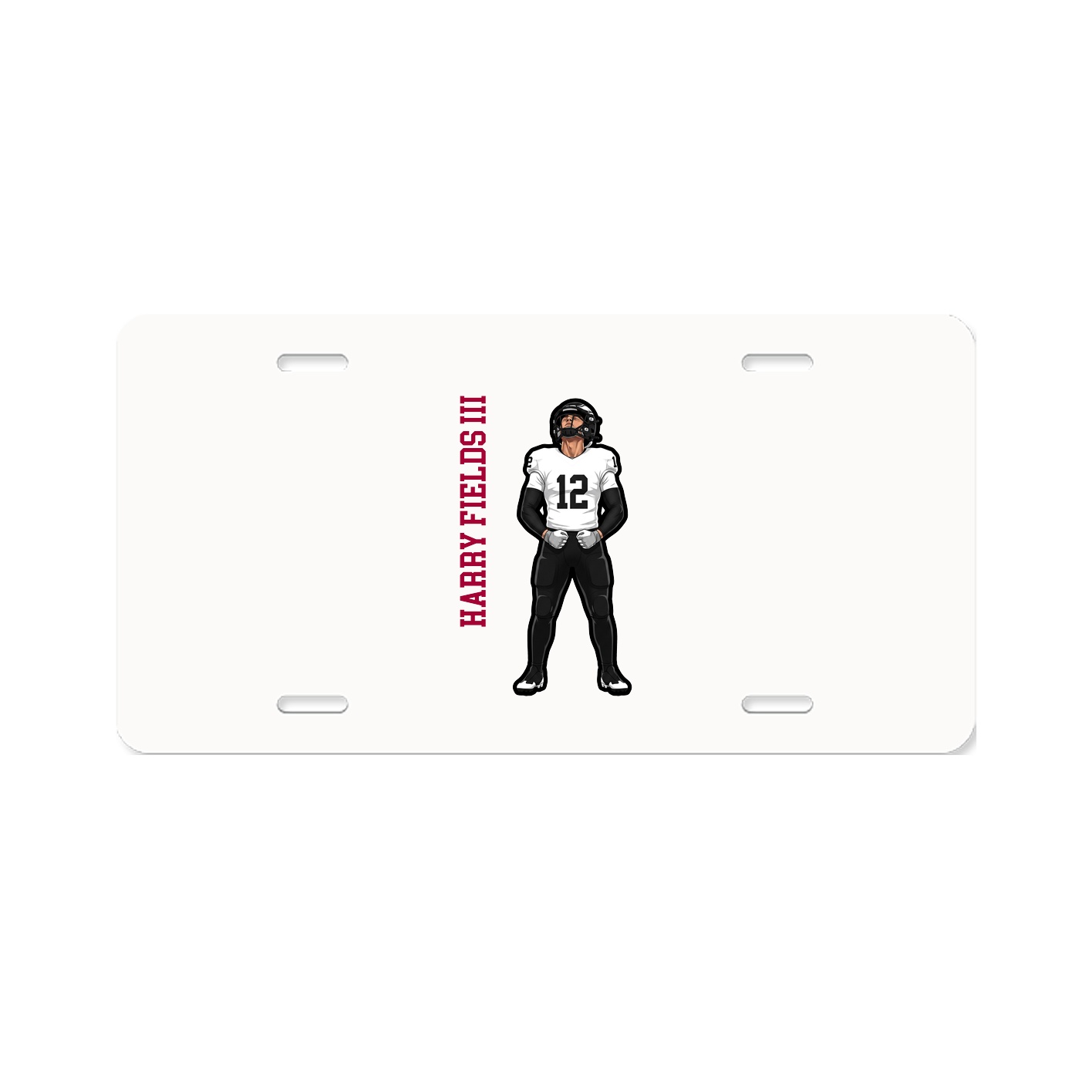 License Plate — Name Vertical in Classic