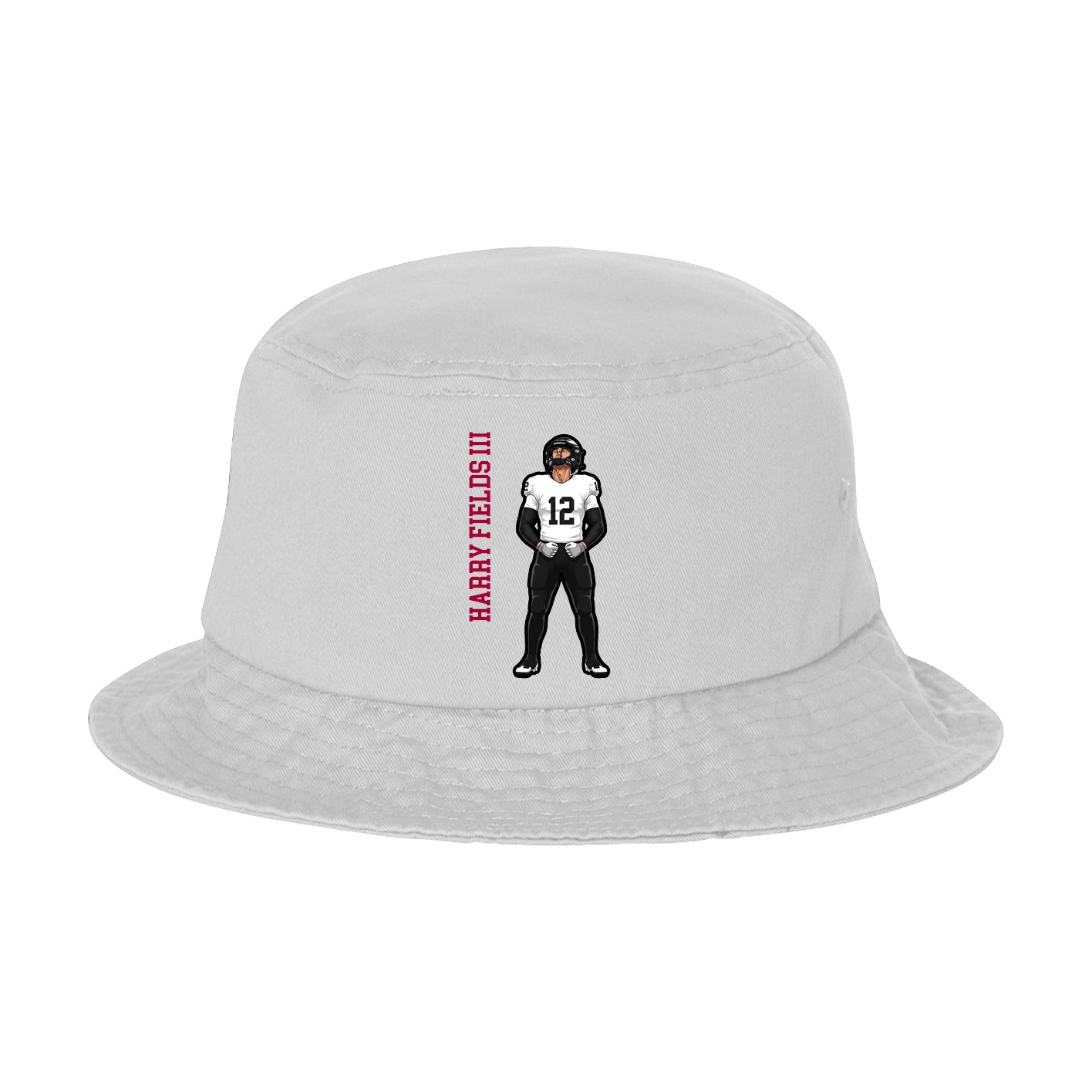 Bucket Cap — Name Vertical in White