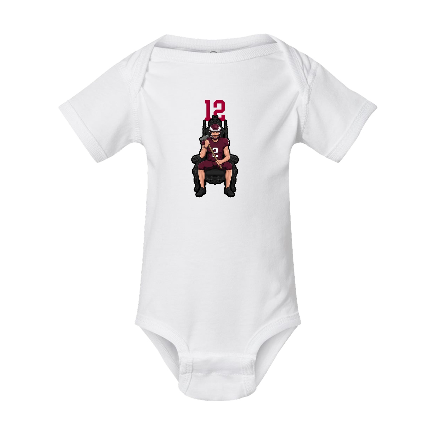 Baby Onesie — Number Top in White