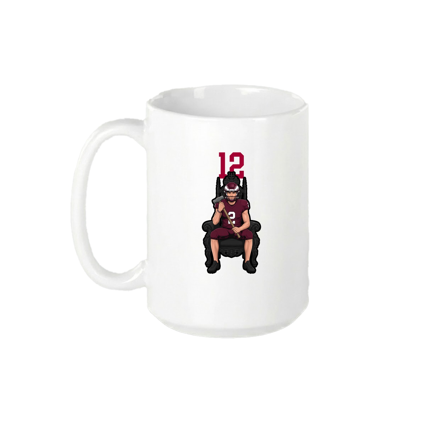 15oz Coffee Mug — Number Top in White