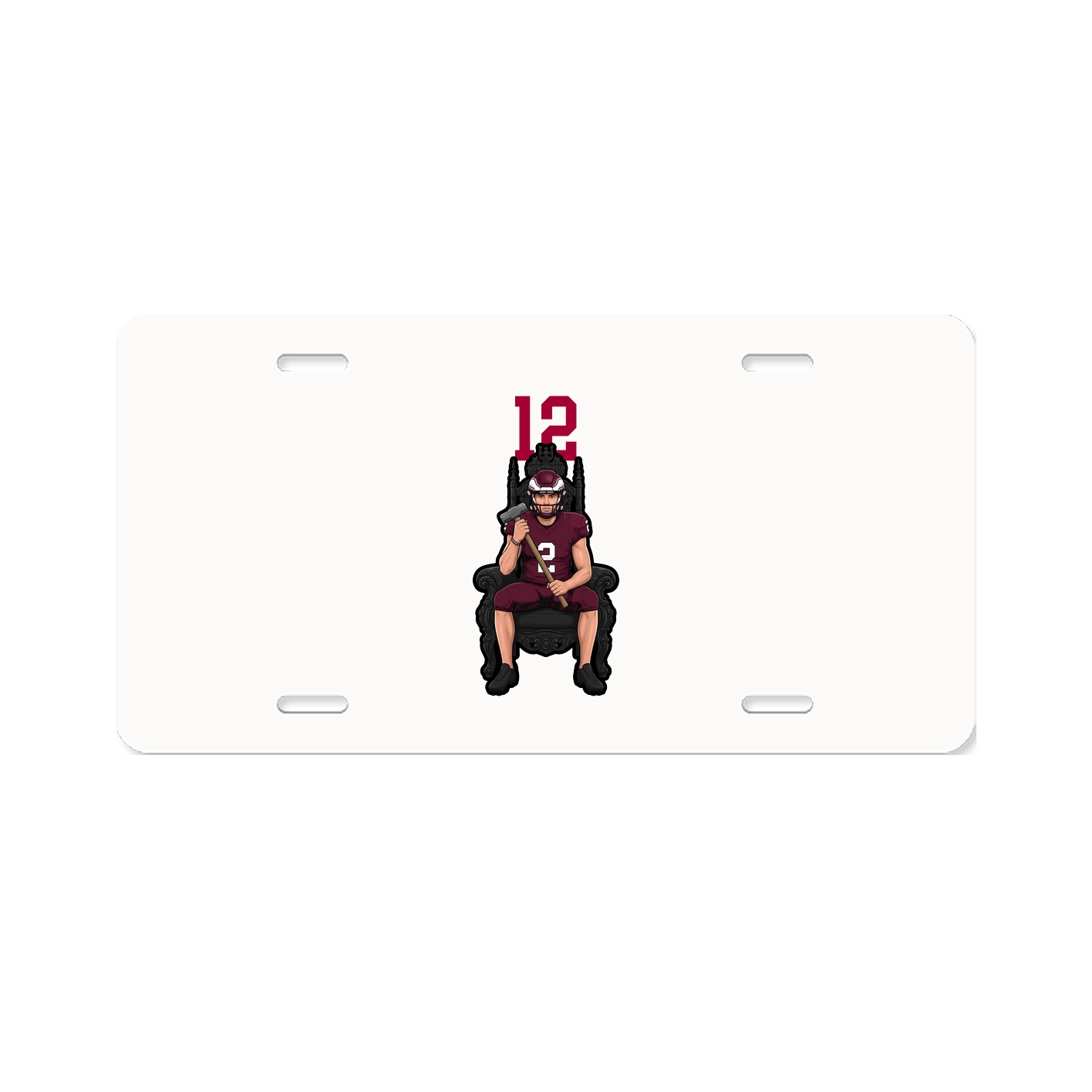 License Plate — Number Top in Classic