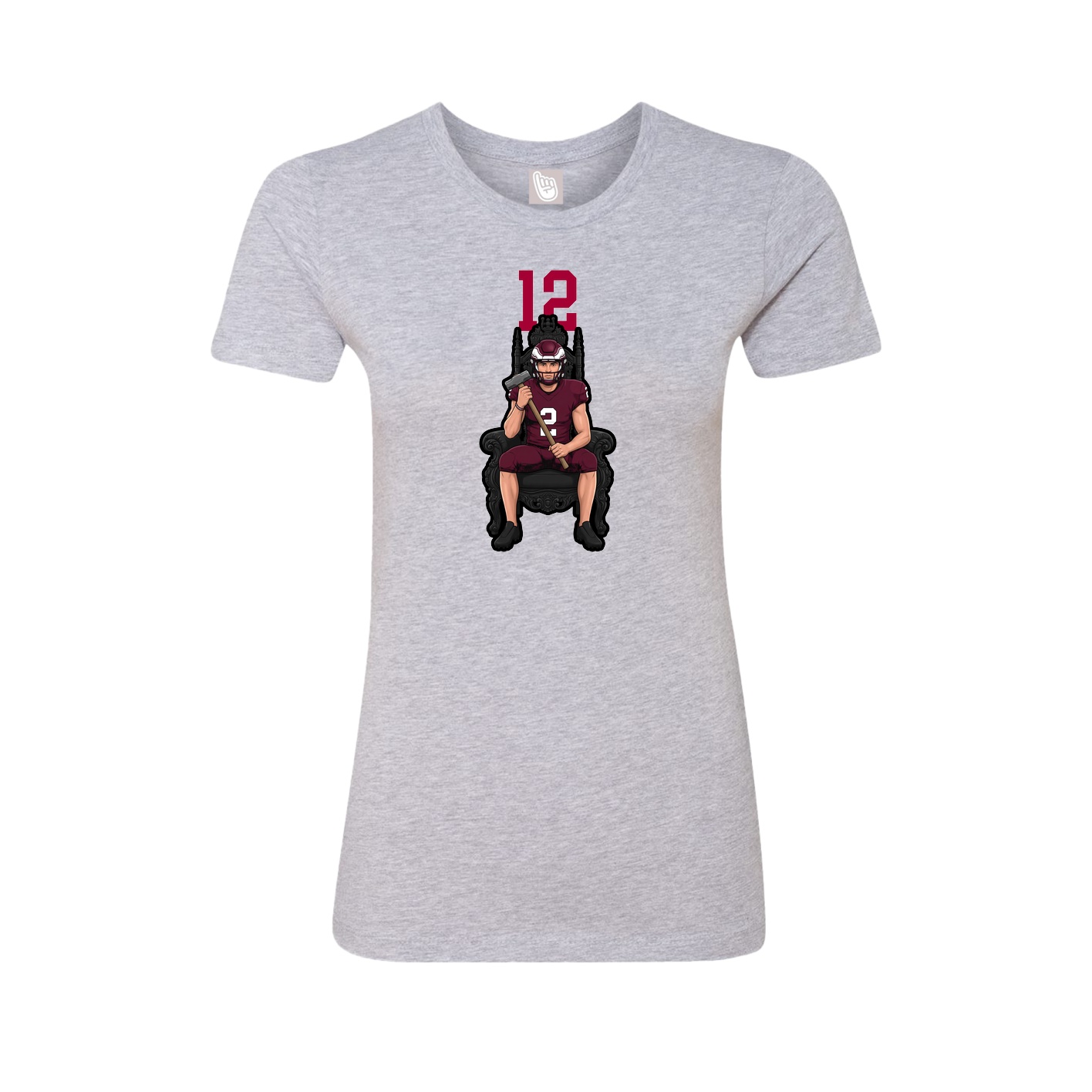 Womens Tee — Number Top in Grey